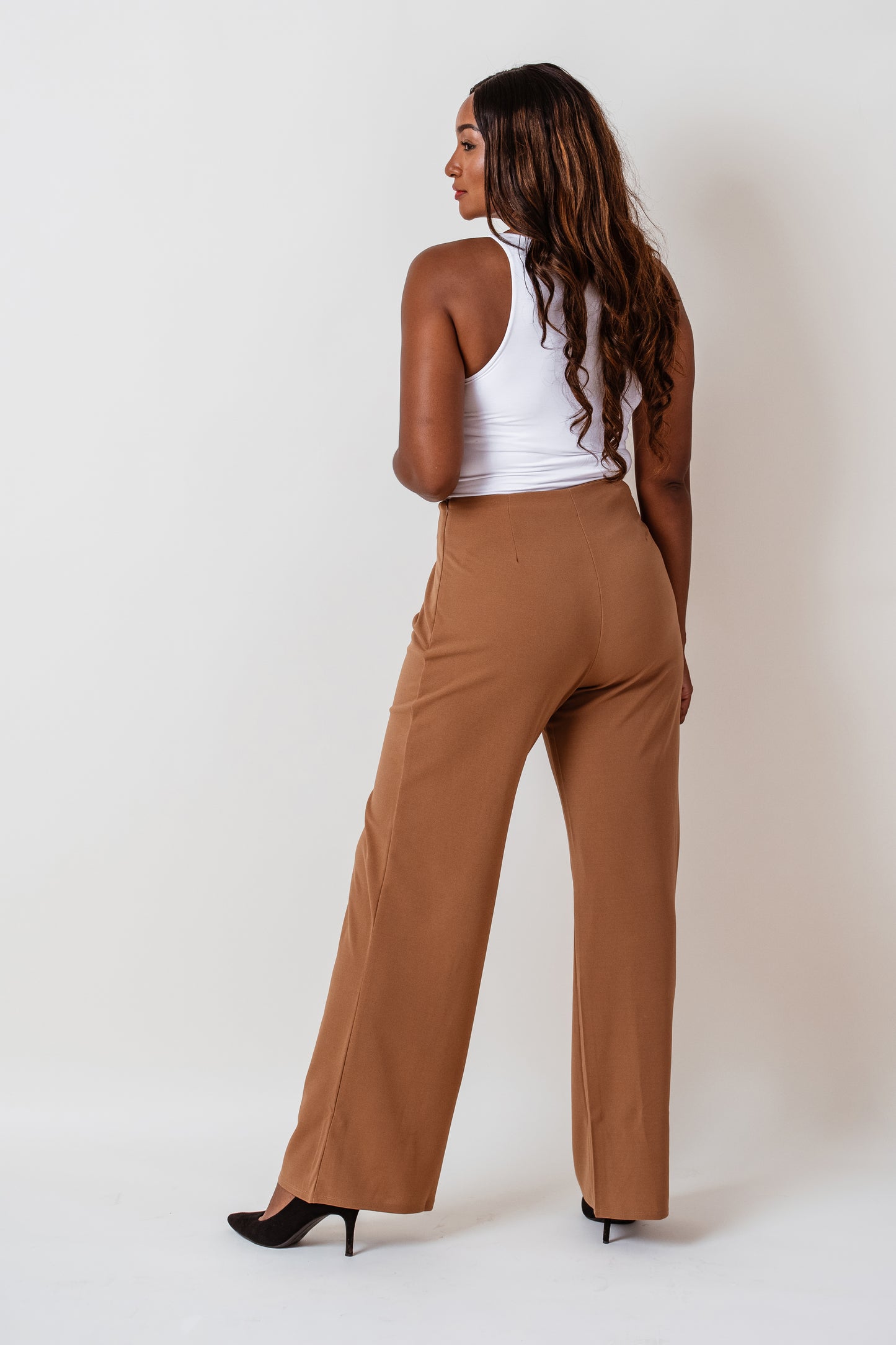 *CLEARANCE* Side Zipper High Waisted Wide Leg