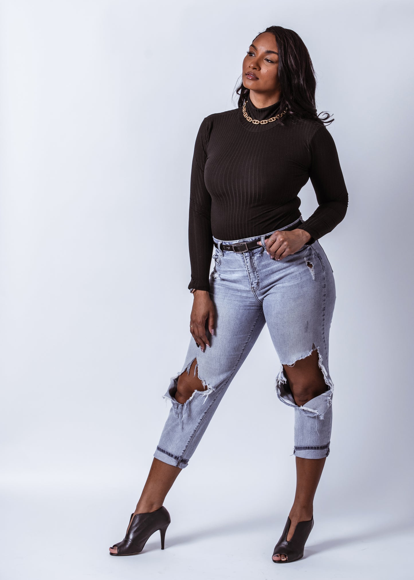 *CLEARANCE* Neck Long Sleeve Bodysuit