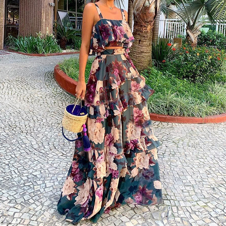 Anastasia Floral 2 Piece Maxi Dress