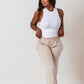 Laila Loungewear Jogger Bottoms- Stone