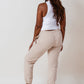 Laila Loungewear Jogger Bottoms- Stone